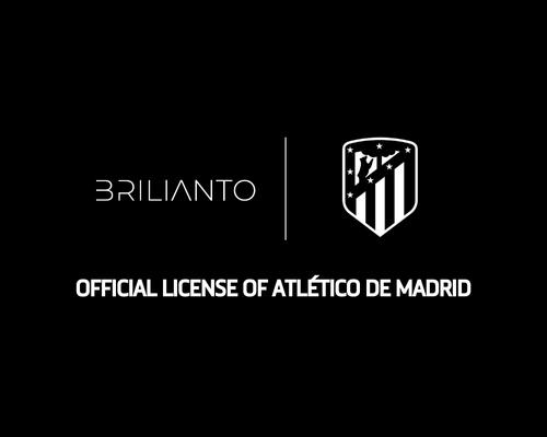 Licencia oficial del Atlético de Madrid x Brilianto. Colección exclusiva de diamantes.